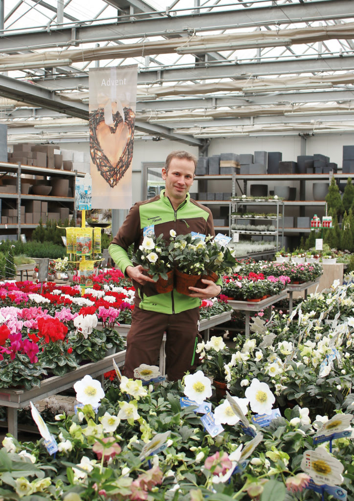 Richard Aymans, bedrijfsleider Blumenparadies Hasselt. Samenwerking tuincentrum en BVB Substrates